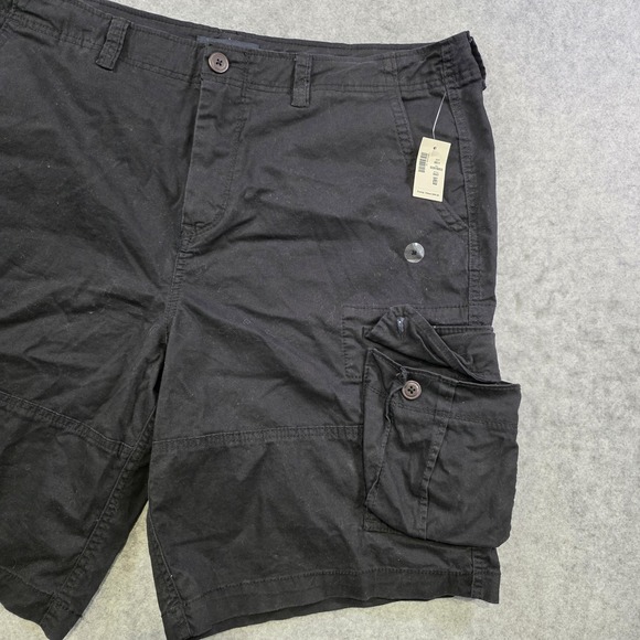 Aeropostale Shorts Mens 38 Black Cargo Stretch Cotton Casual Utility Pockets - Picture 4 of 16